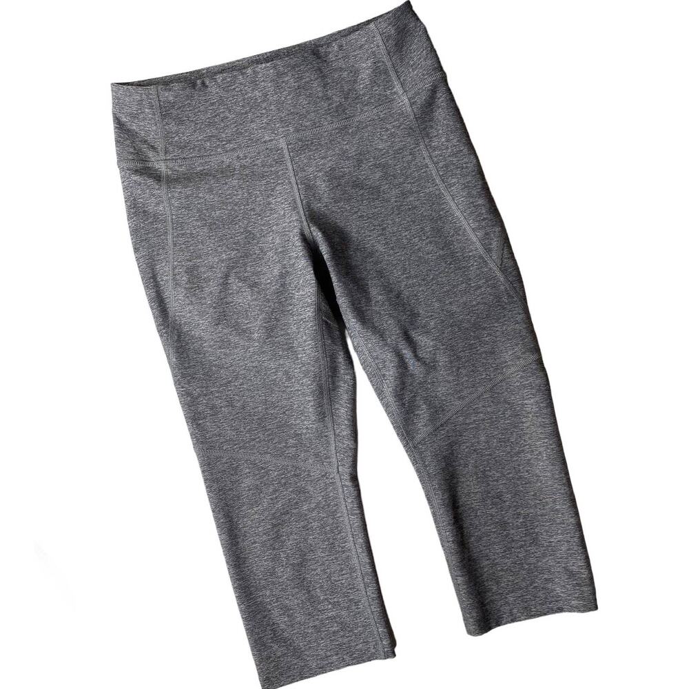 Outdoor Voices Crop Leggings Kneecap Warmup Heathered Gray Womens Size Small